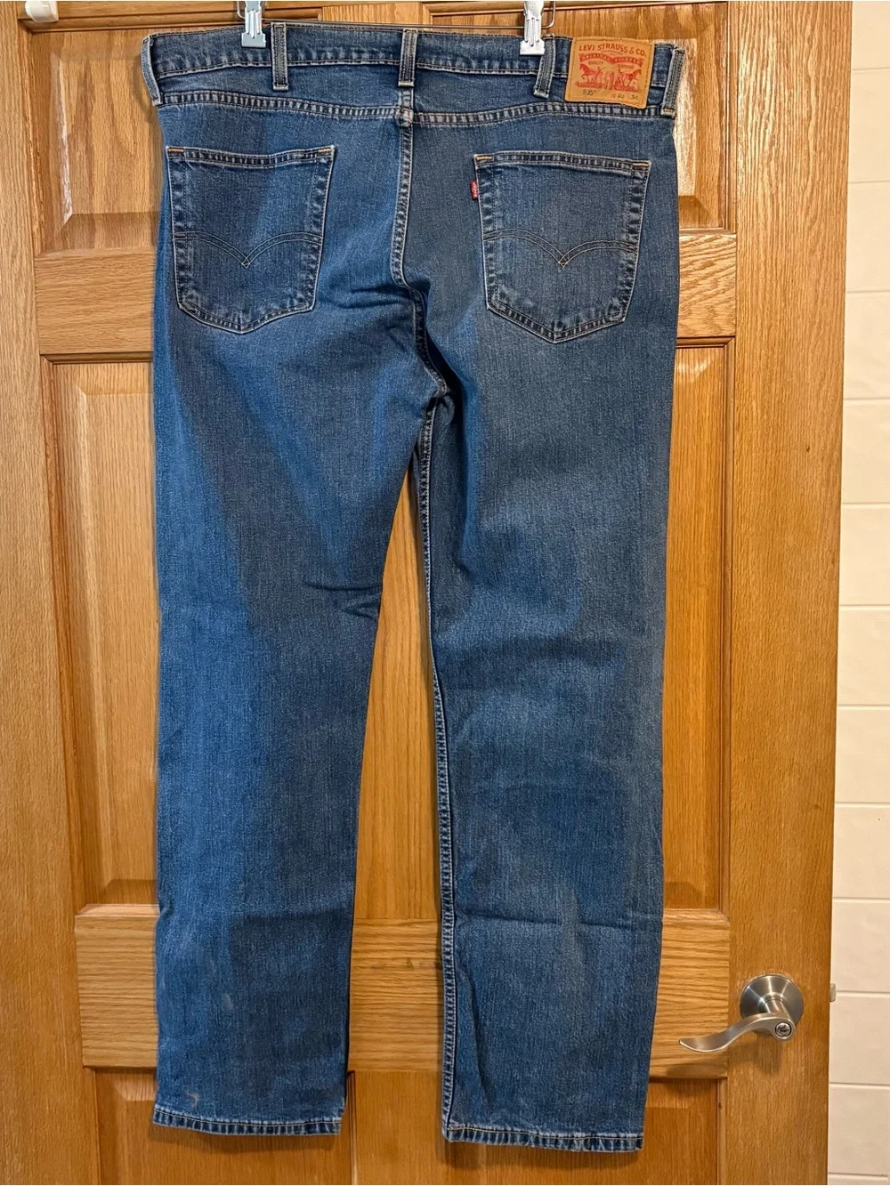 Levi’s 505 Regular Fit Straight Leg Blue Jeans Denim Men’s 40X34